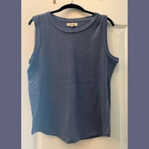 Madewell Periwinkle Blue Muscle Tank - Distressed Style - Size M